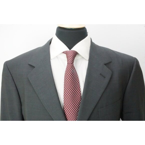 Pal Zileri Solid Gray Wool 2 Pc Suit Jacket Pant 42R BRAND NEW - Picture 2 of 11